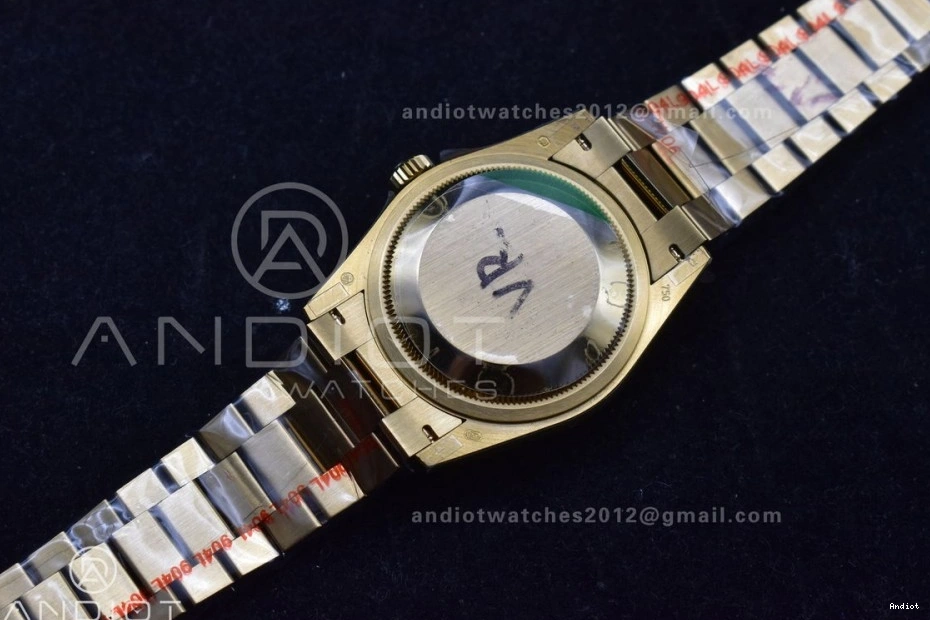 Dial President Gold (Gain Edition Steel vr3255 Bracelet with DayDate QF Mark 36 on Weight) V5 YG Roman Best 904L 0309